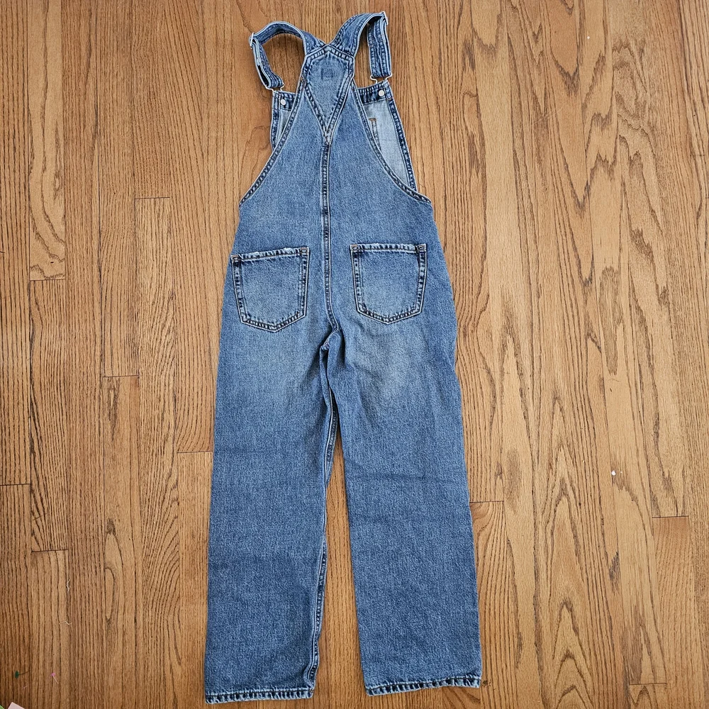 GAP Kids Classic Distressed Denim Overalls Size M